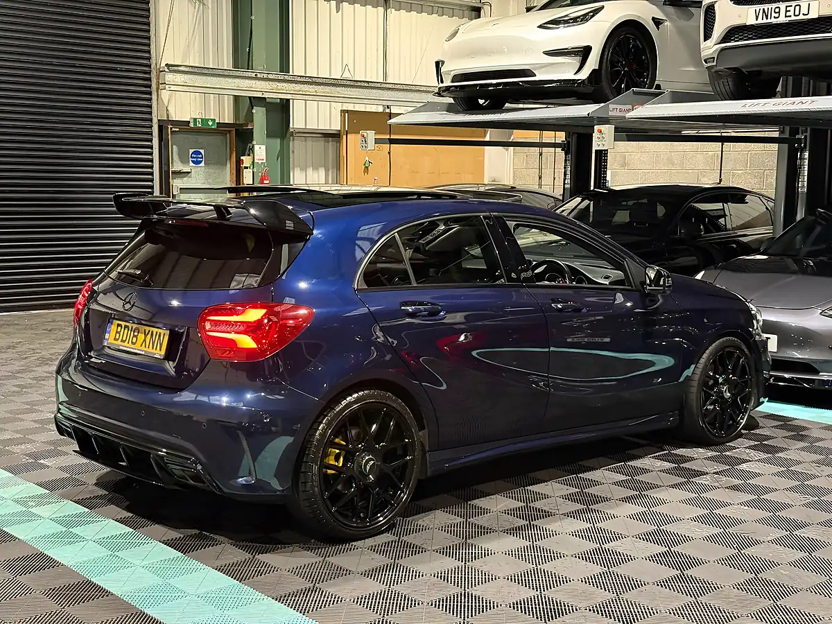 Used 2018 Mercedes-Benz a Class AMG Line (premium Plus) Blue - Interior and Exterior details 9