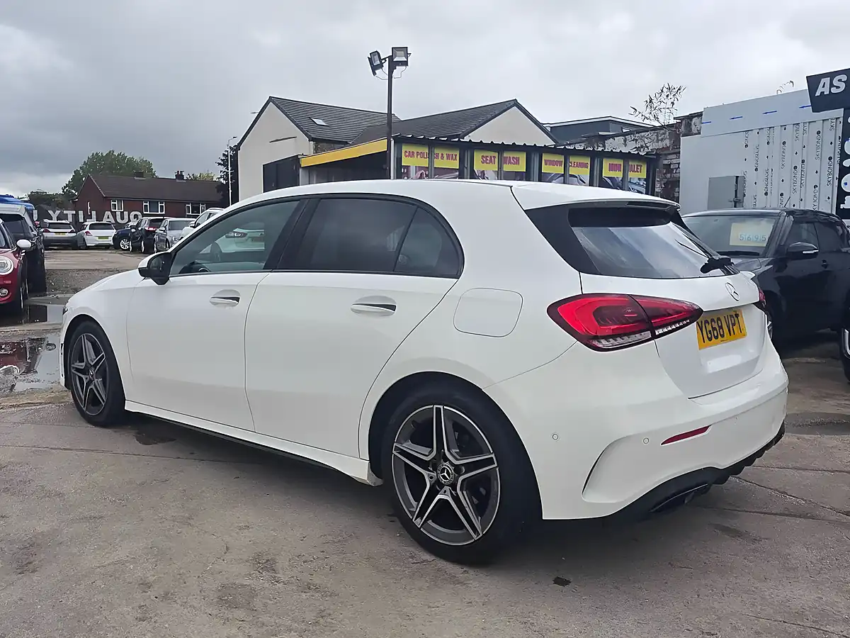 Used 2018 Mercedes-Benz a Class AMG Line Premium Plus White - Interior and Exterior details 5