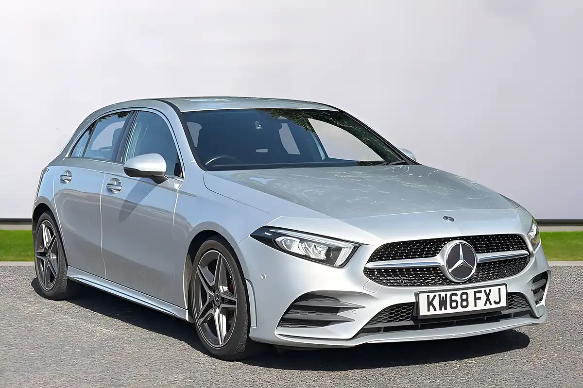 Used 2018 Mercedes-Benz a Class AMG Line (premium) Silver - Front View