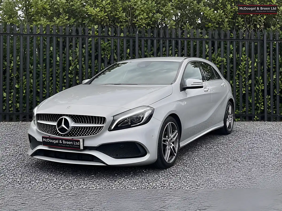 Used 2018 Mercedes-Benz a Class AMG Line (premium) Silver - Front View
