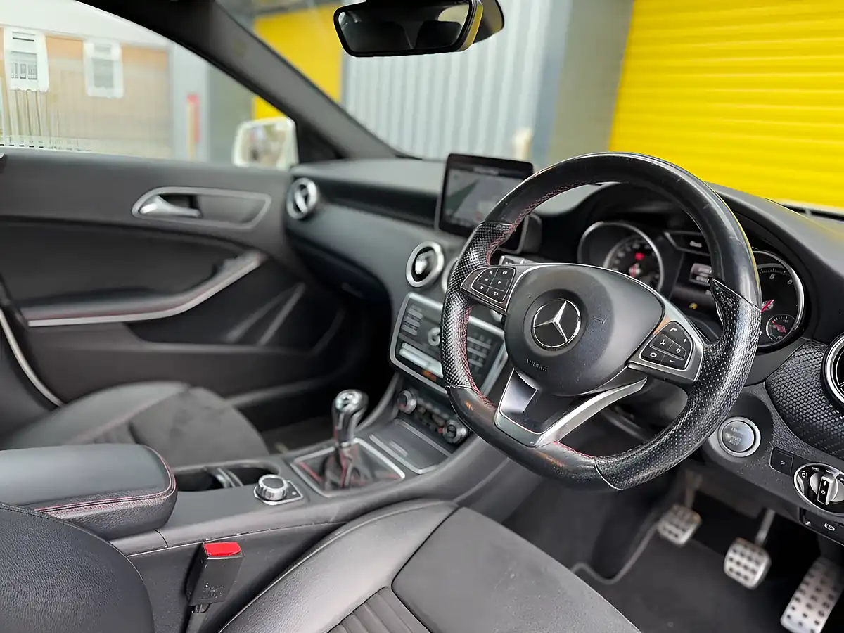 Used 2018 Mercedes-Benz a Class AMG Line (premium) White - Interior and Exterior details 16