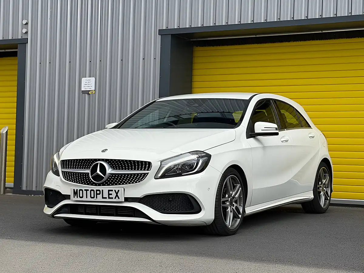 Used 2018 Mercedes-Benz a Class AMG Line (premium) White - Interior and Exterior details 5