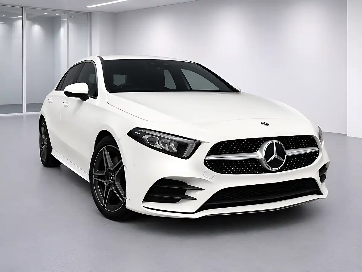 Used 2018 Mercedes-Benz a Class AMG Line (premium) White - Front View