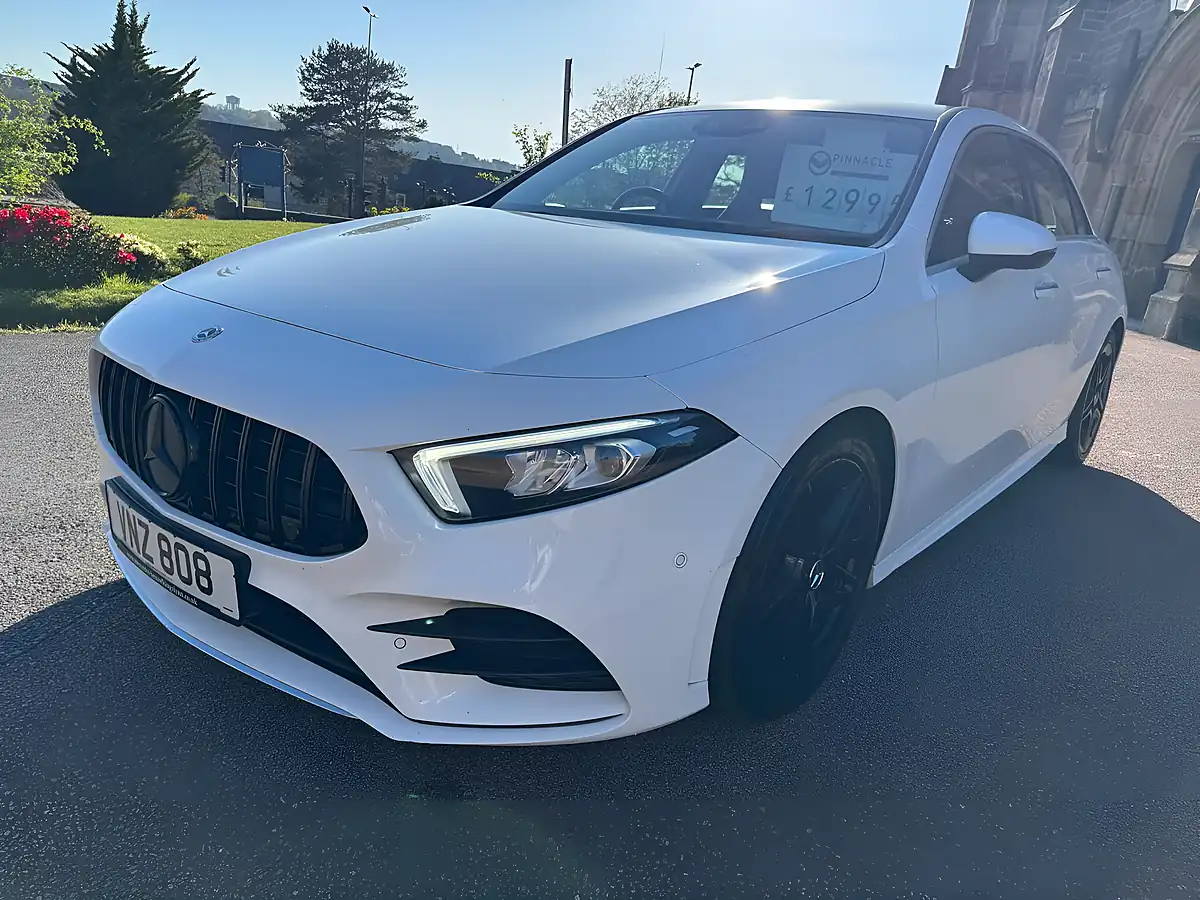 Used 2018 Mercedes-Benz a Class AMG Line (premium) White - Interior and Exterior details 14