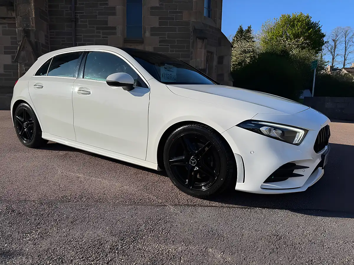 Used 2018 Mercedes-Benz a Class AMG Line (premium) White - Interior and Exterior details 2