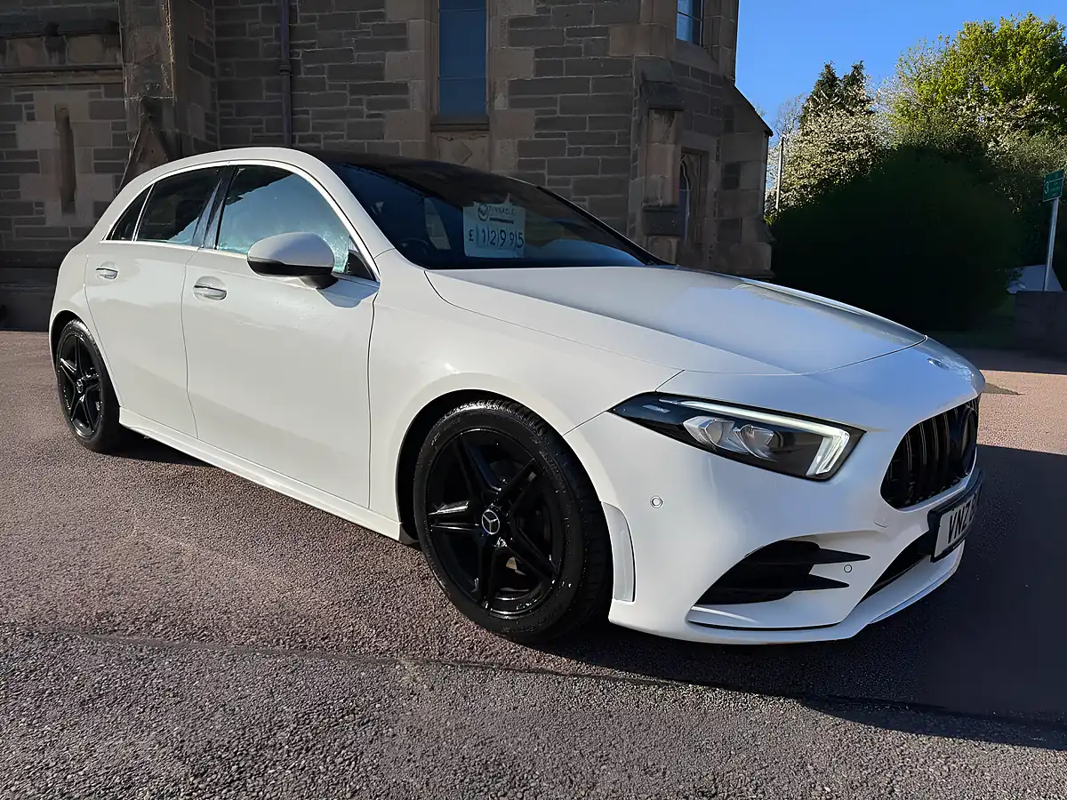 Used 2018 Mercedes-Benz a Class AMG Line (premium) White - Interior and Exterior details 9