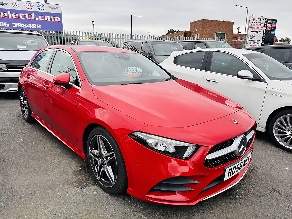 Used 2018 Mercedes-Benz a Class AMG Line Red - Front View