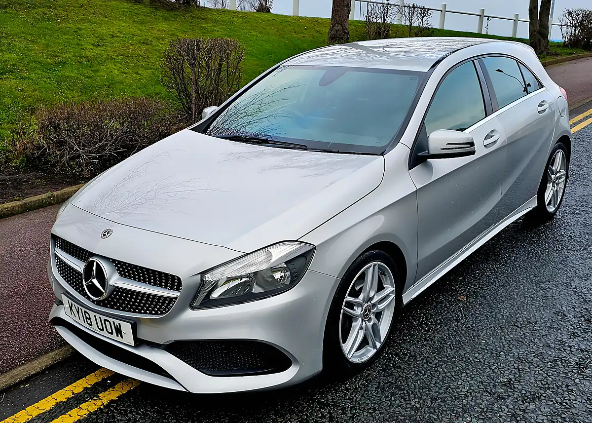 Used 2018 Mercedes-Benz a Class AMG Line Silver - Interior and Exterior details 15