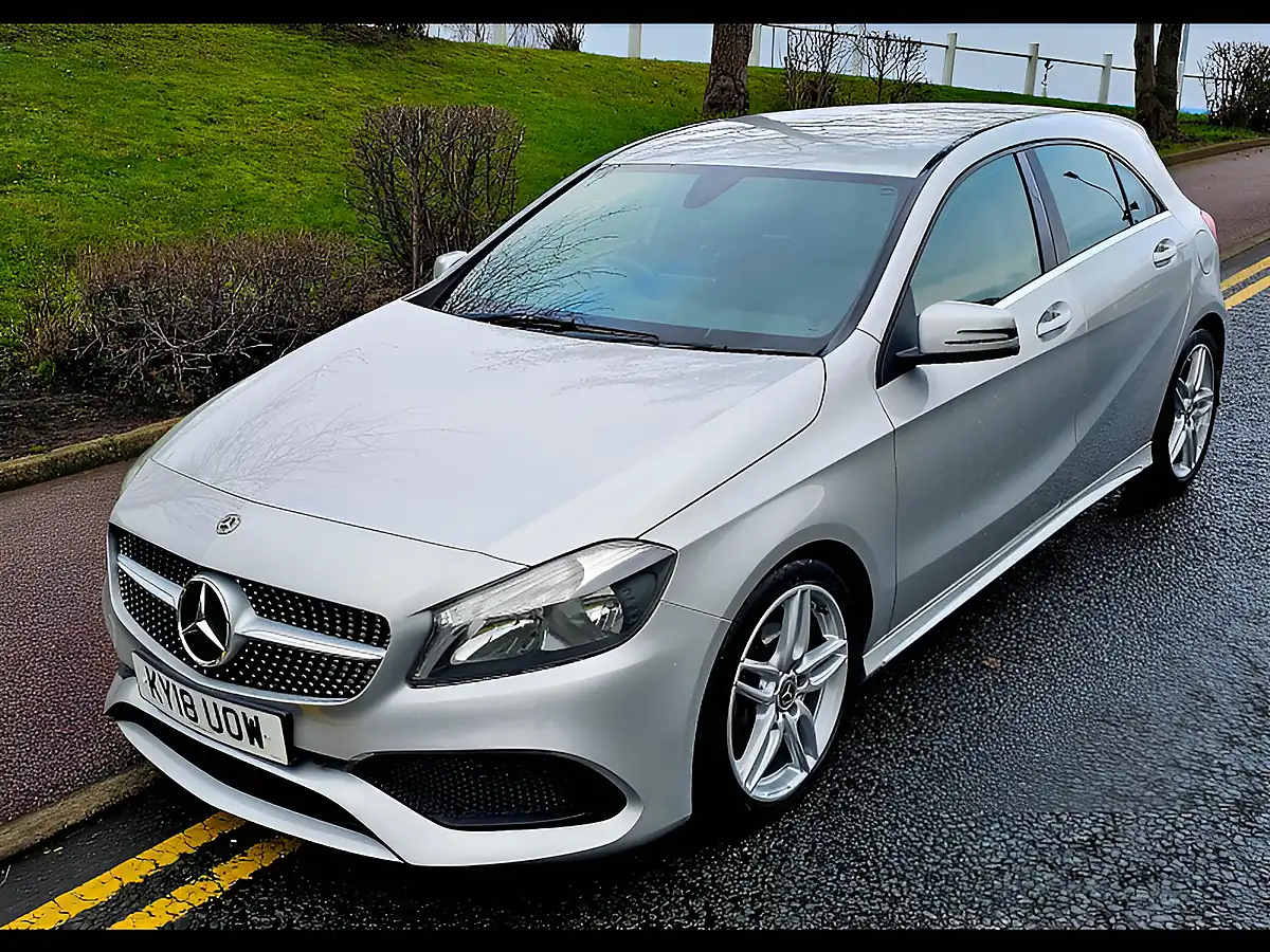 Used 2018 Mercedes-Benz a Class AMG Line Silver - Interior and Exterior details 16