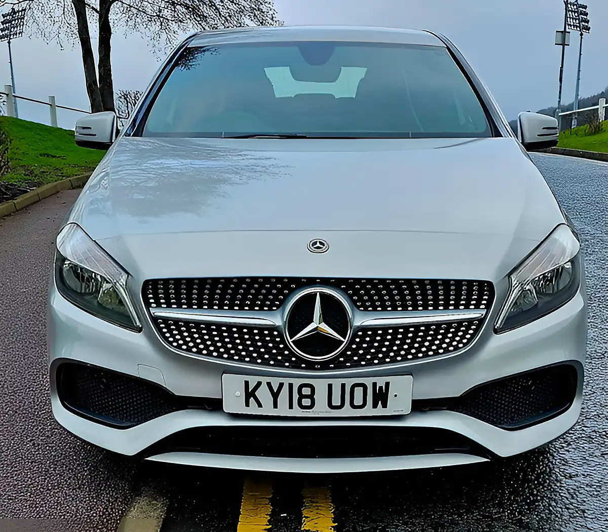 Used 2018 Mercedes-Benz a Class AMG Line Silver - Interior and Exterior details 20
