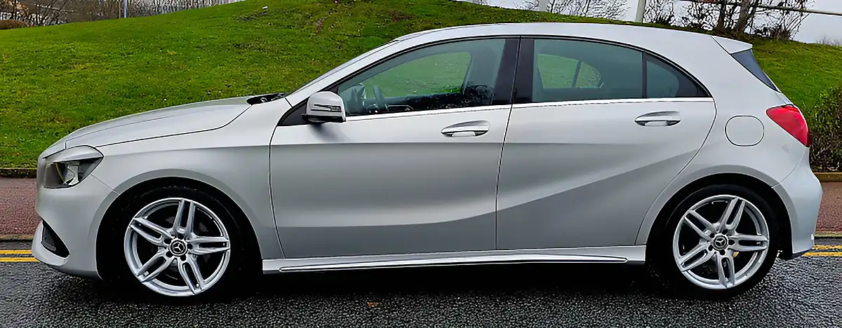 Used 2018 Mercedes-Benz a Class AMG Line Silver - Interior and Exterior details 7