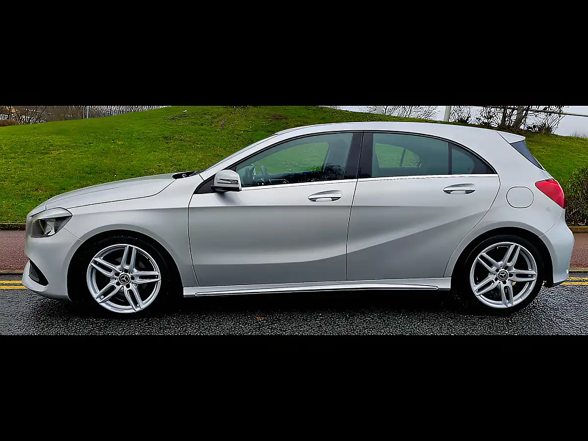 Used 2018 Mercedes-Benz a Class AMG Line Silver - Interior and Exterior details 8