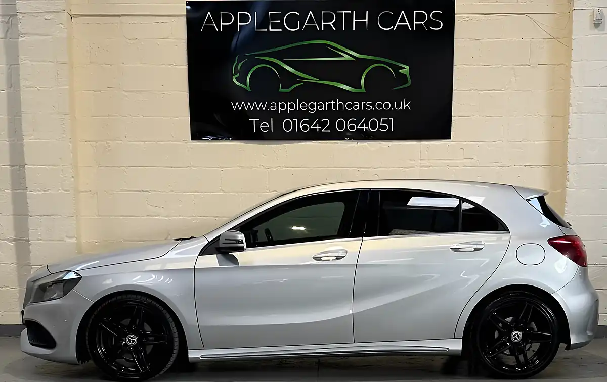 Used 2018 Mercedes-Benz a Class AMG Line Silver - Interior and Exterior details 6