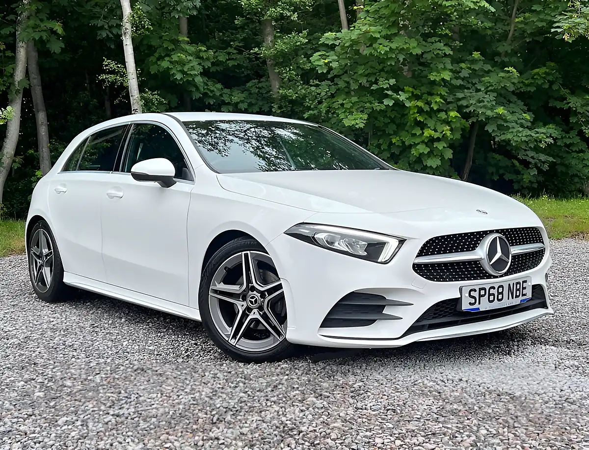 Used 2018 Mercedes-Benz a Class AMG Line White - Front View