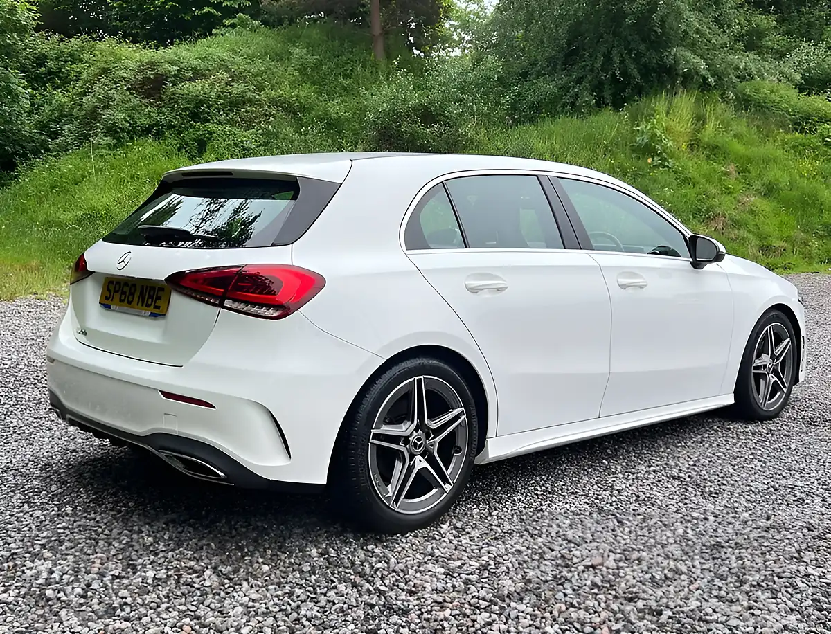 Used 2018 Mercedes-Benz a Class AMG Line White - Interior and Exterior details 3