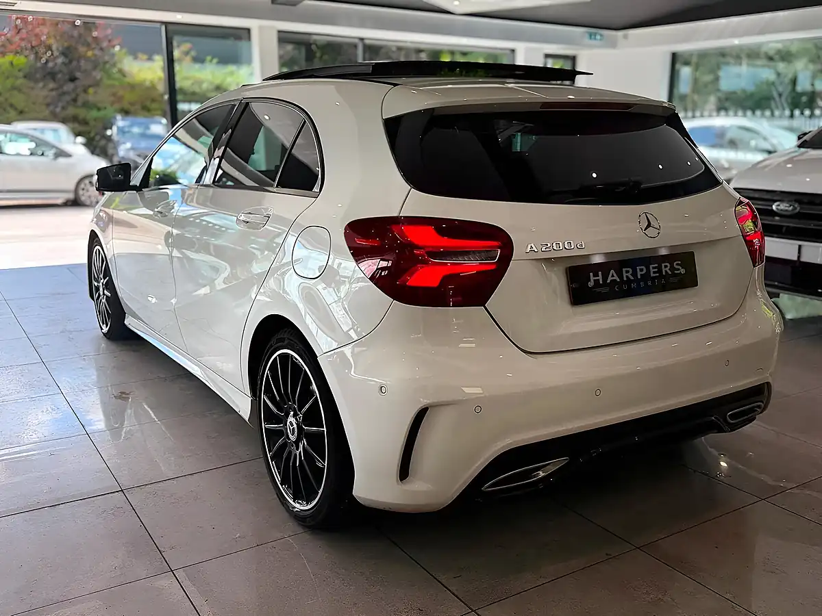 Used 2018 Mercedes-Benz a Class AMG Line White - Interior and Exterior details 5
