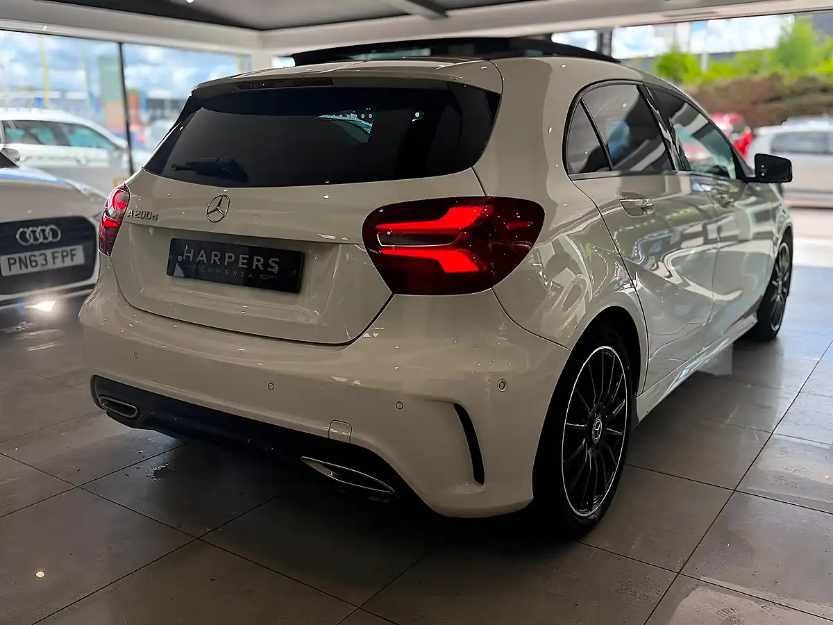 Used 2018 Mercedes-Benz a Class AMG Line White - Interior and Exterior details 9