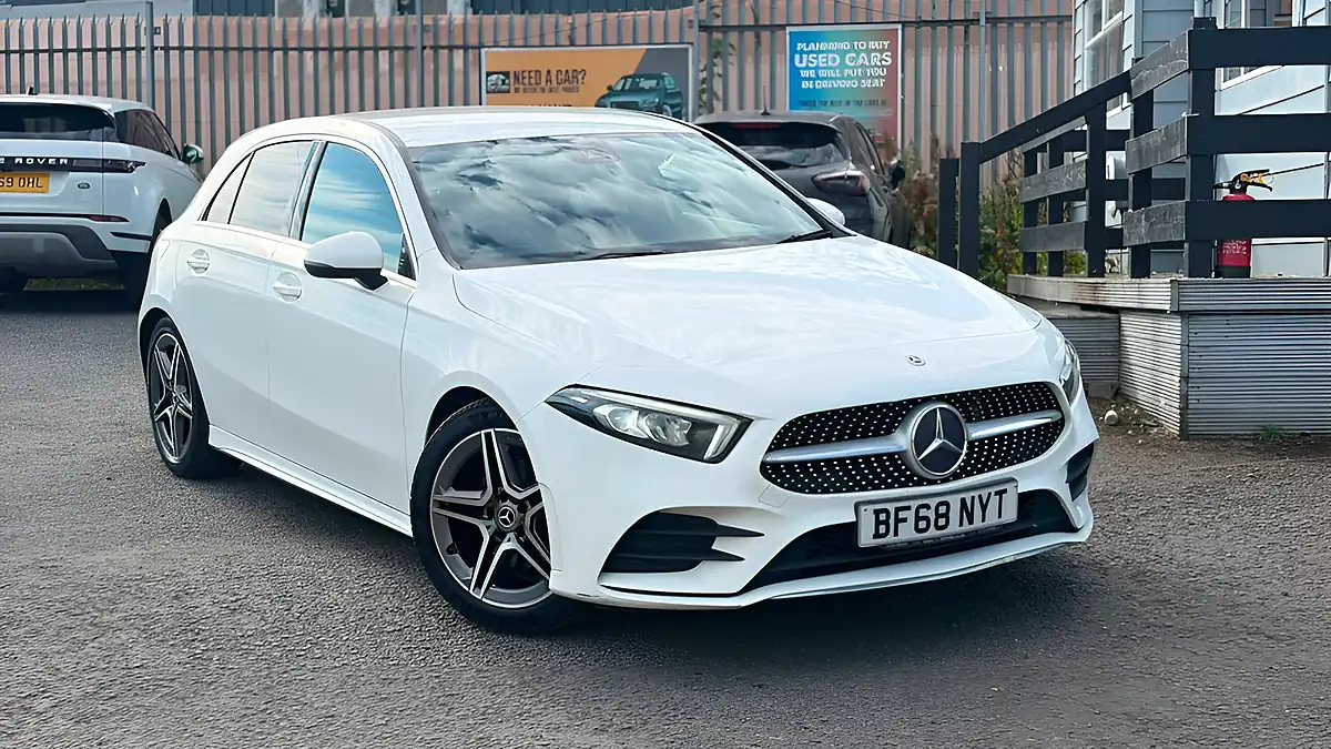 Used 2018 Mercedes-Benz a Class AMG Line White - Front View