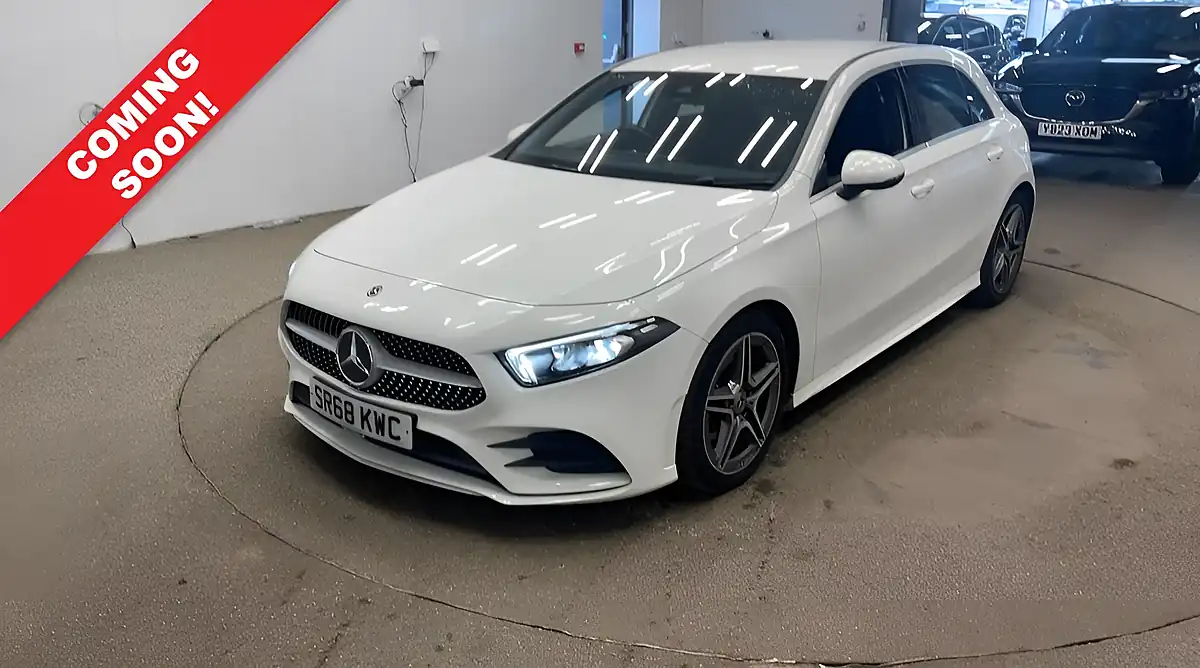 Used 2018 Mercedes-Benz a Class AMG Line White - Front View