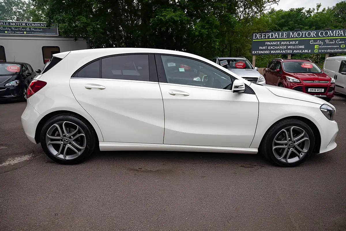 Used 2018 Mercedes-Benz a-Class Sport Edition Calcite White - Interior and Exterior details 8