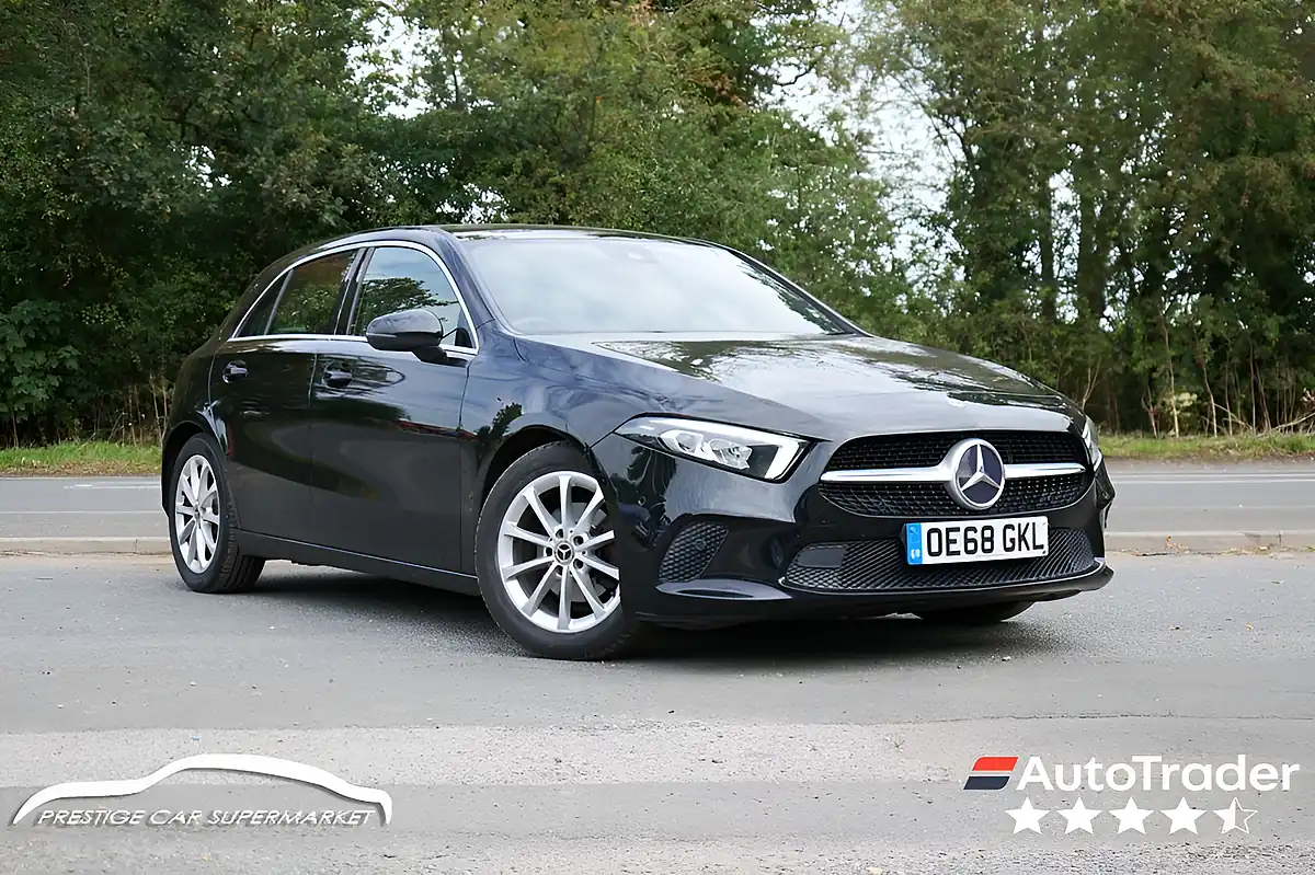 Used 2018 Mercedes-Benz a Class Sport (executive) Cosmos Black - Front View