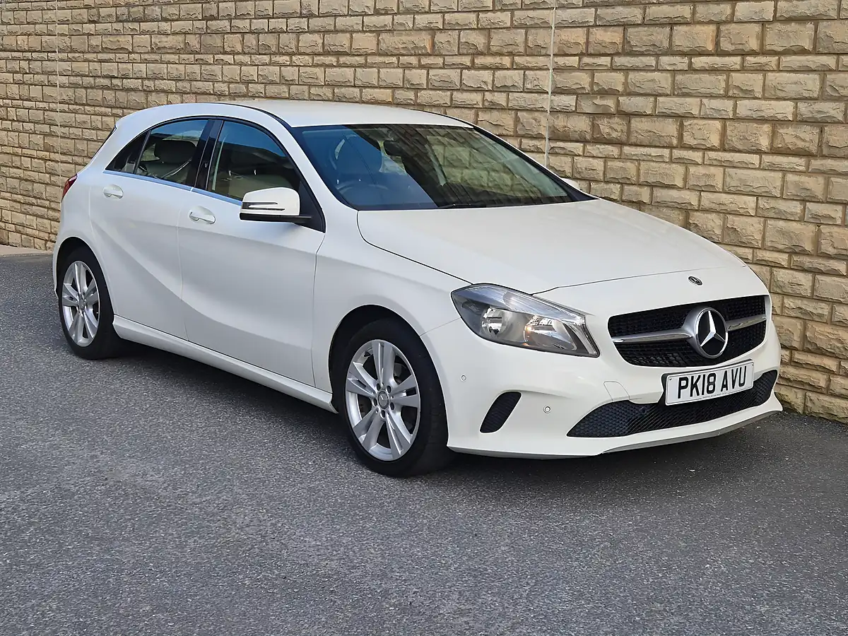 Used 2018 Mercedes-Benz a Class Sport (executive) White - Interior and Exterior details 11