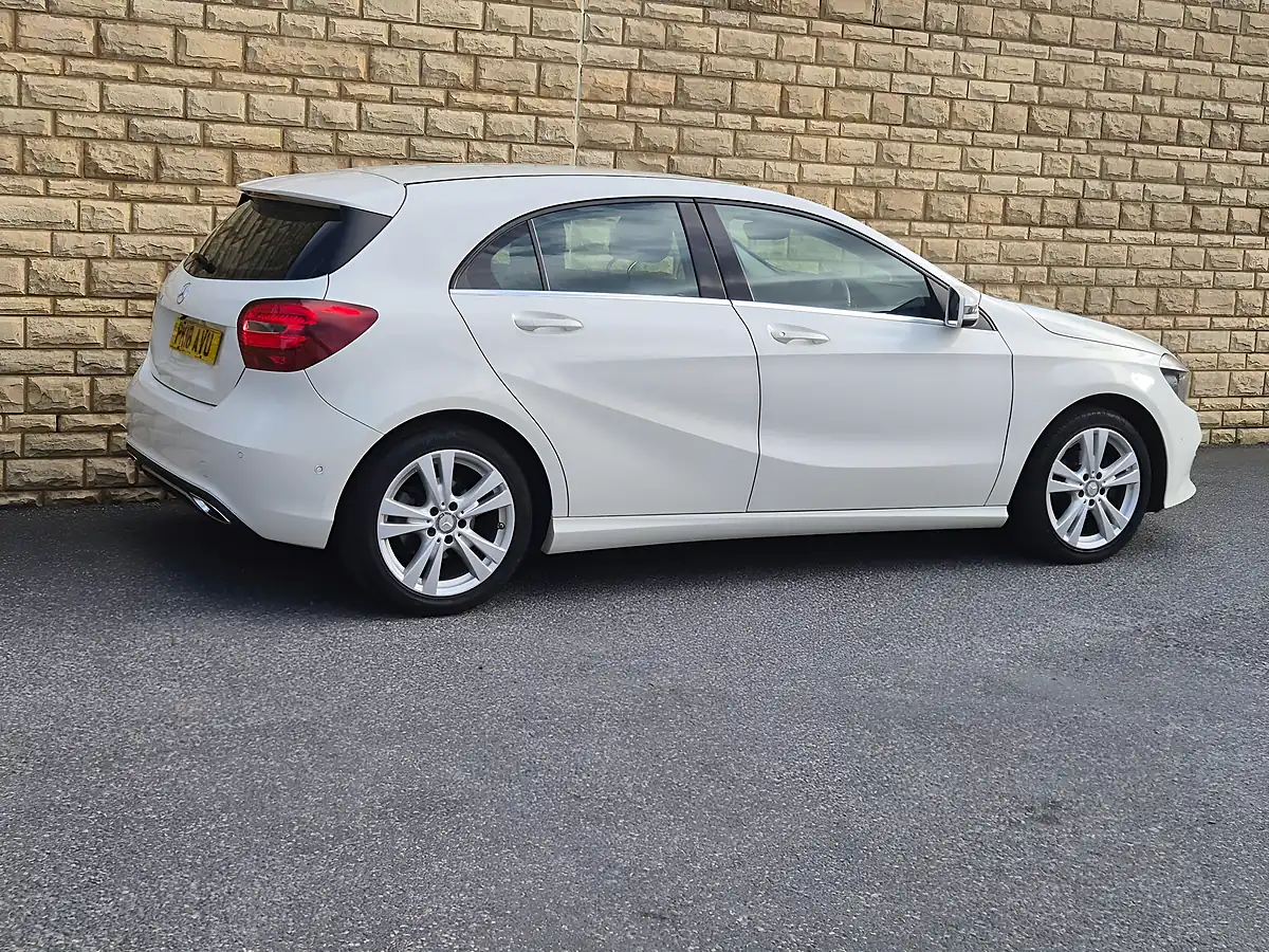 Used 2018 Mercedes-Benz a Class Sport (executive) White - Interior and Exterior details 16