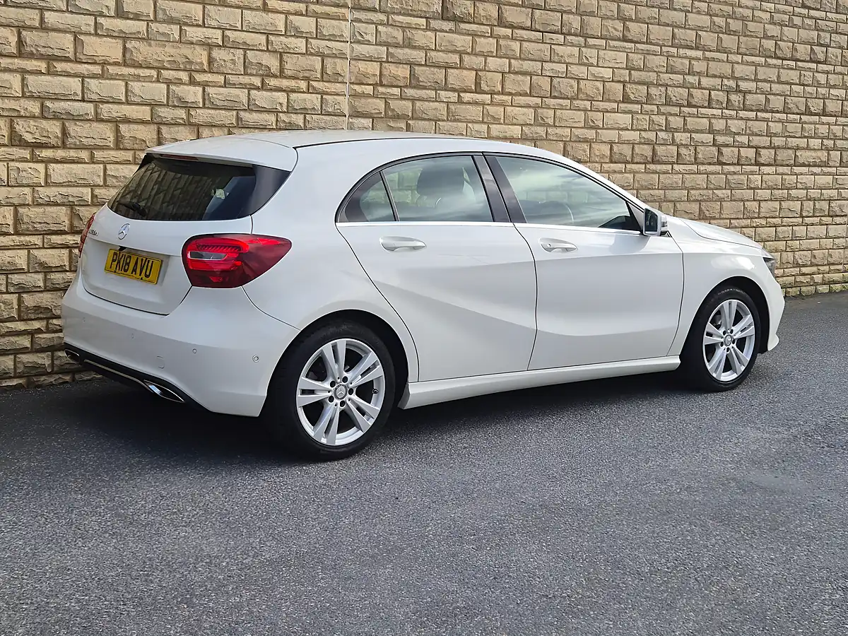 Used 2018 Mercedes-Benz a Class Sport (executive) White - Interior and Exterior details 17