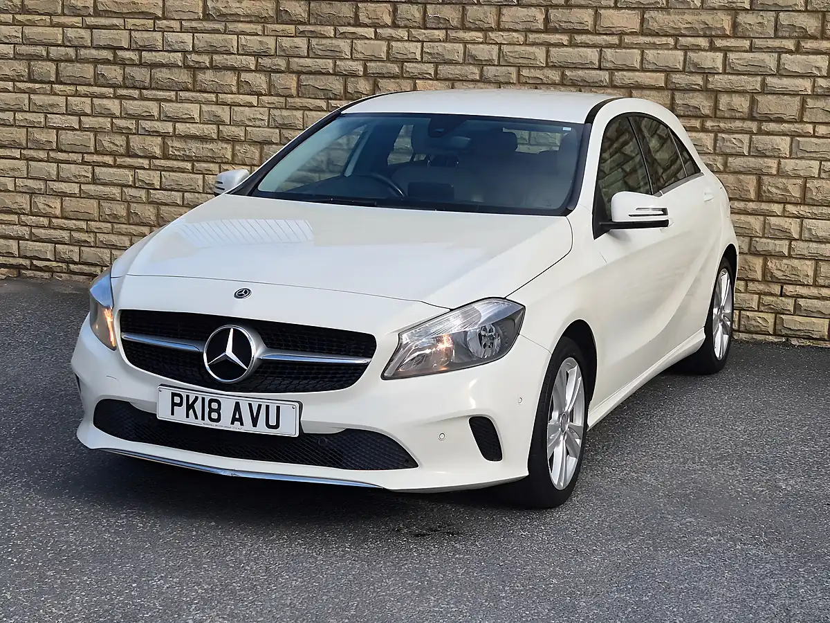 Used 2018 Mercedes-Benz a Class Sport (executive) White - Interior and Exterior details 5