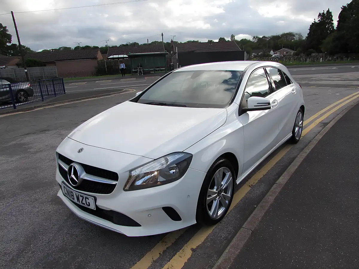 Used 2018 Mercedes-Benz a Class Sport Executive White - Interior and Exterior details 3