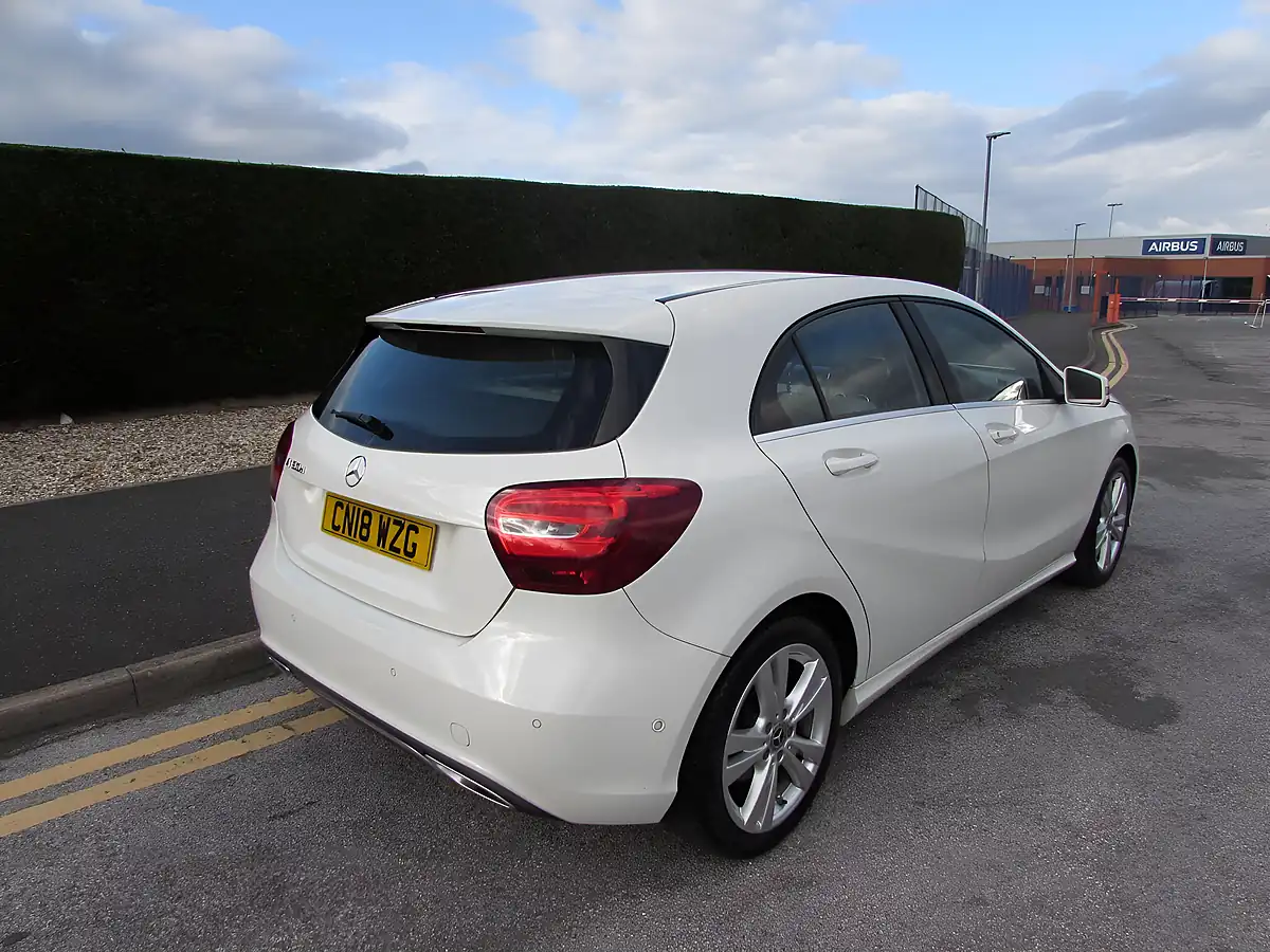 Used 2018 Mercedes-Benz a Class Sport Executive White - Interior and Exterior details 7