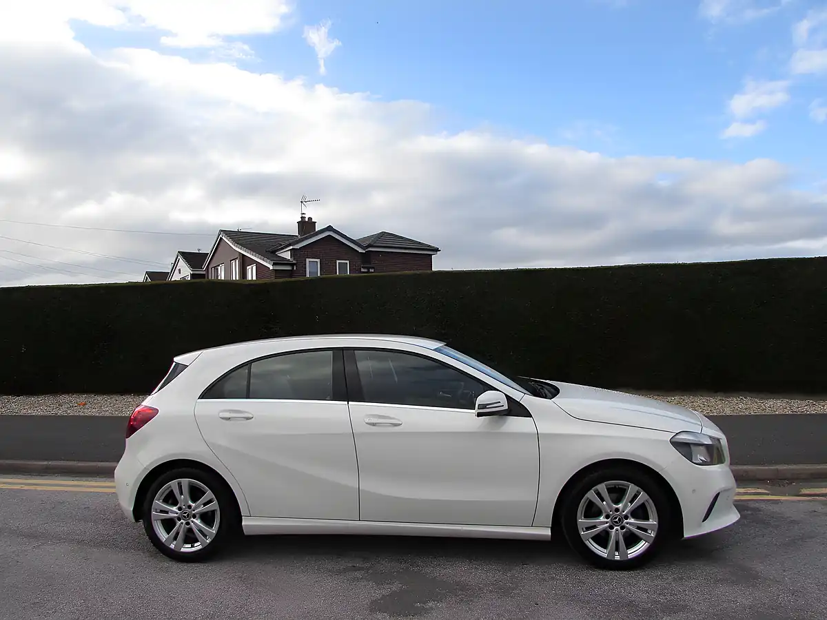 Used 2018 Mercedes-Benz a Class Sport Executive White - Interior and Exterior details 8