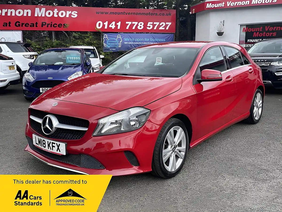Used 2018 Mercedes-Benz a Class Sport Red - Front View