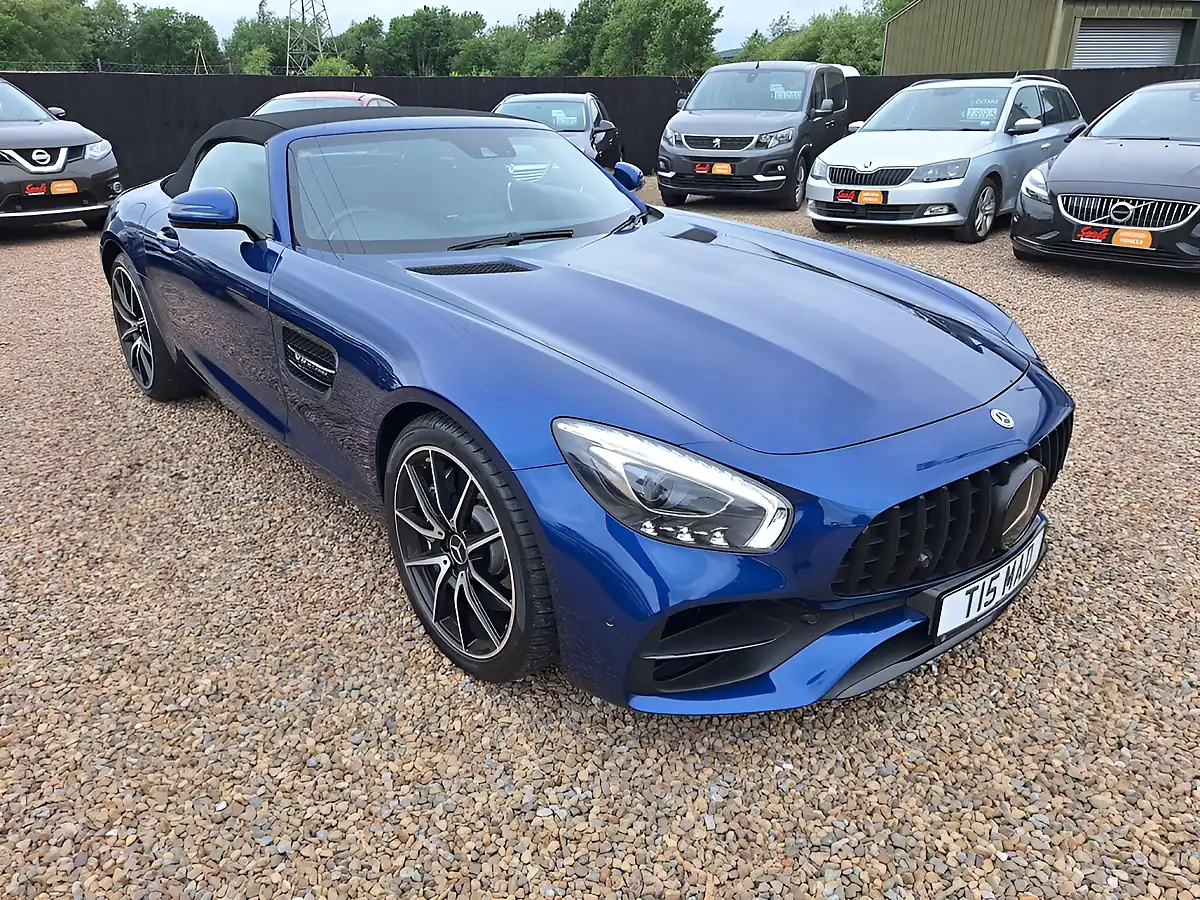 Used 2018 Mercedes-Benz AMG GT Premium Roadster Blue - Front View