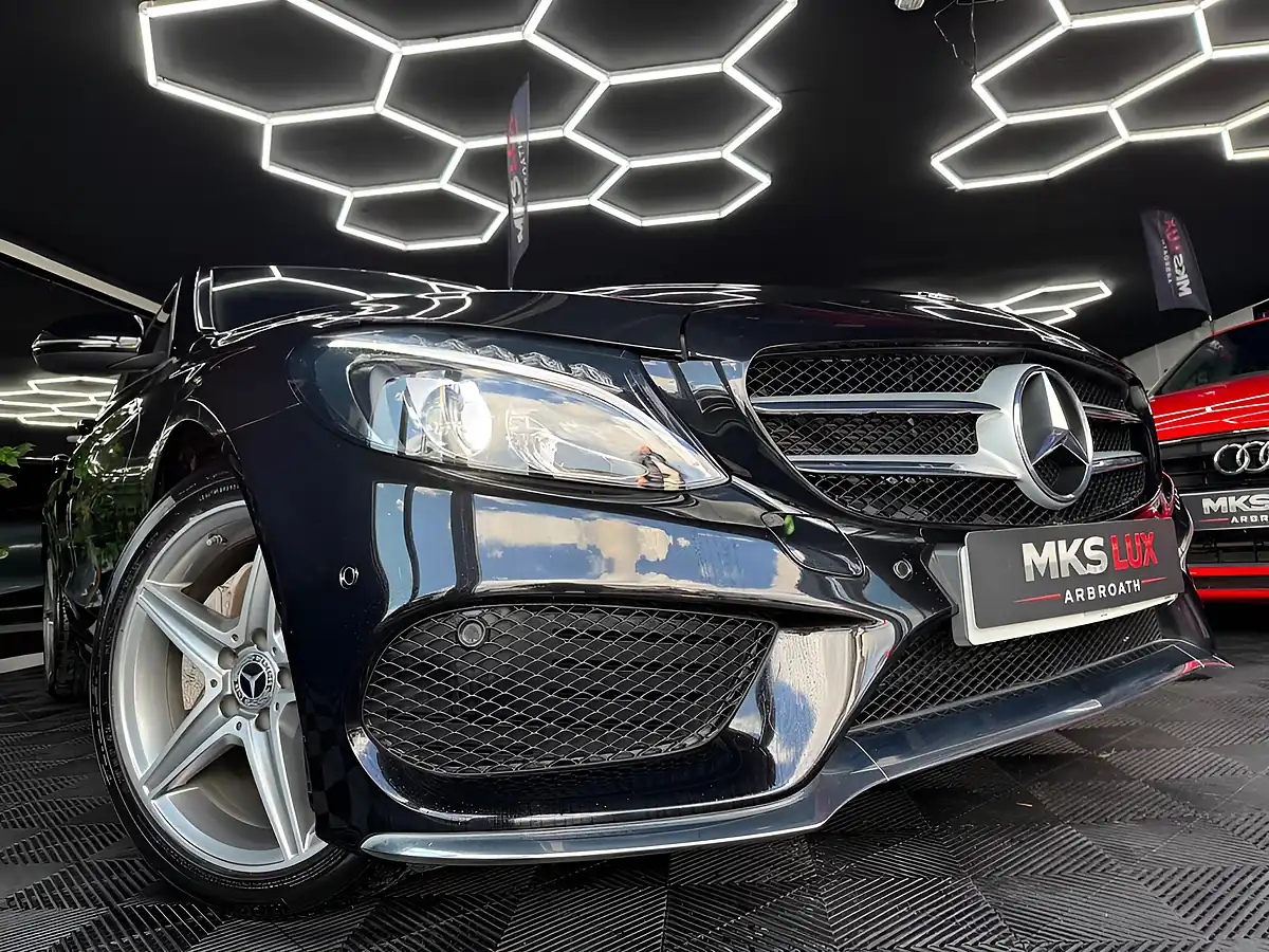 Used 2018 Mercedes-Benz C Class AMG Line Black - Front View
