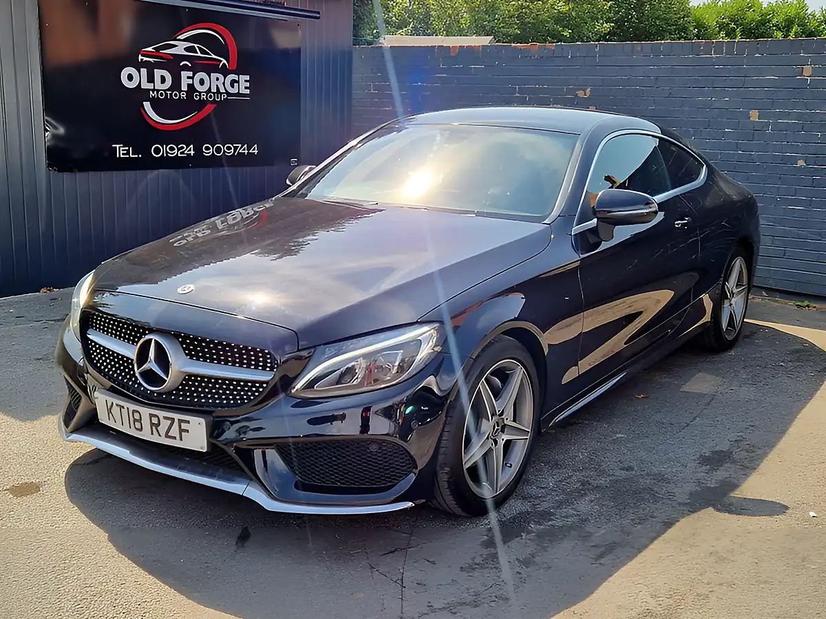 Used 2018 Mercedes-Benz C Class AMG Line Black - Front View