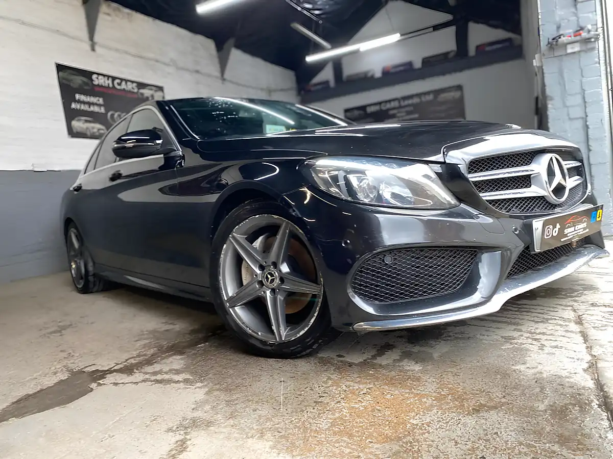 Used 2018 Mercedes-Benz C Class AMG Line Black - Front View