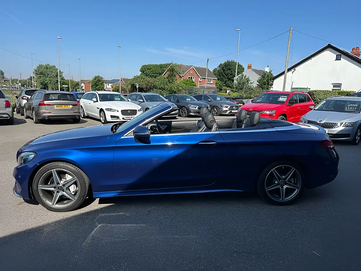 Used 2018 Mercedes-Benz C Class AMG Line Blue - Interior and Exterior details 4