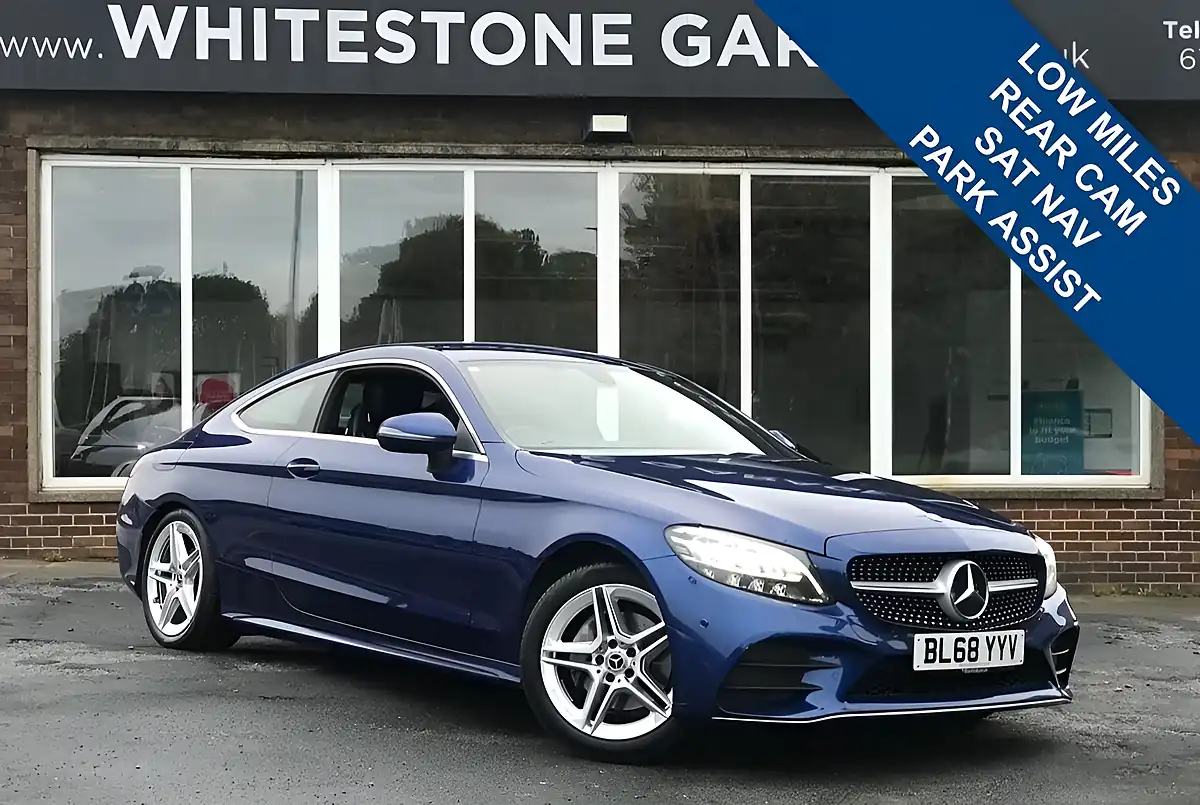 Used 2018 Mercedes-Benz C-Class AMG Line Brilliant Blue - Front View