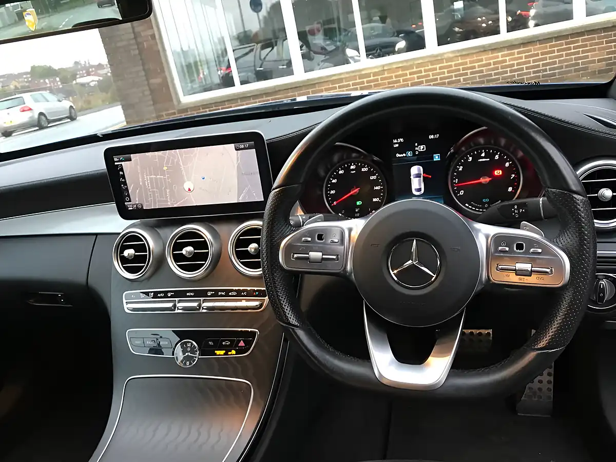 Used 2018 Mercedes-Benz C-Class AMG Line Brilliant Blue - Interior and Exterior details 14