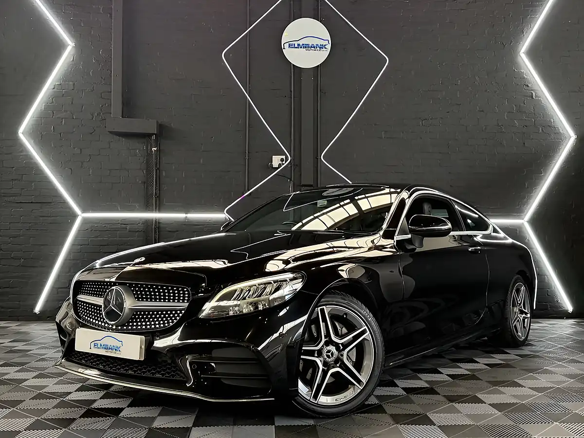Used 2018 Mercedes-Benz C-Class AMG Line Coupe Obsidian Black - Front View