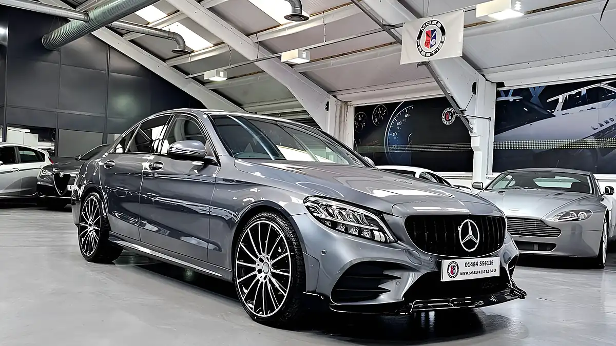 Used 2018 Mercedes-Benz C Class AMG Line Grey - Interior and Exterior details 8