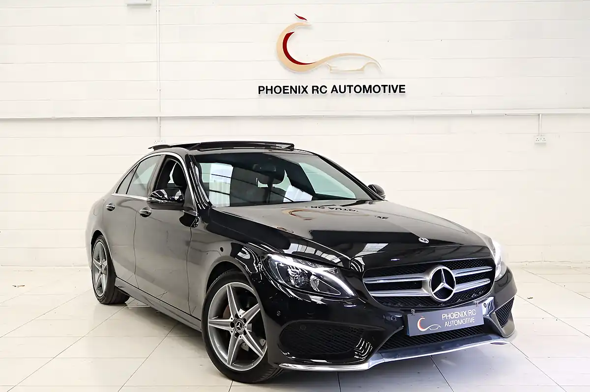 Used 2018 Mercedes-Benz C Class AMG Line (premium) Black - Front View