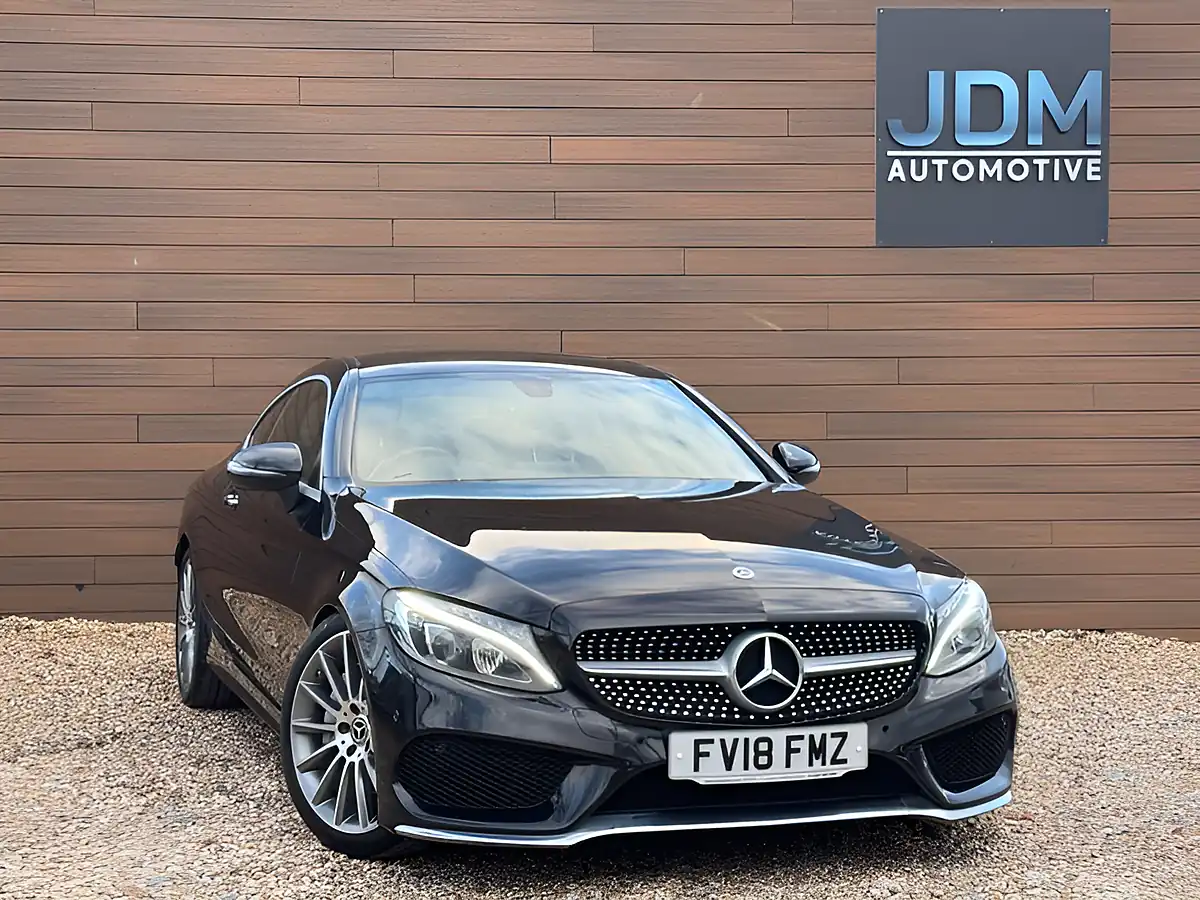Used 2018 Mercedes-Benz C Class AMG Line Premium Black - Front View