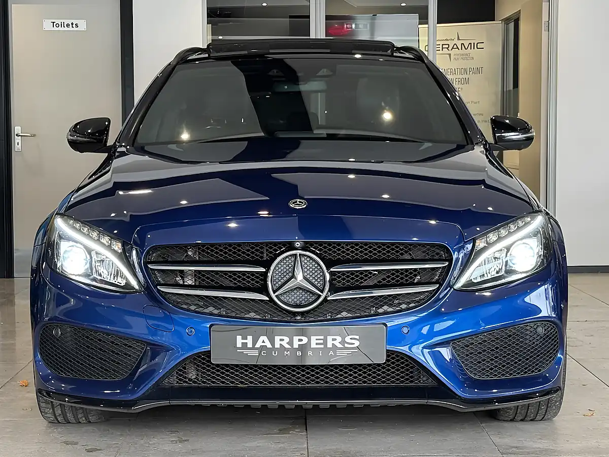 Used 2018 Mercedes-Benz C Class AMG Line (premium) Blue - Interior and Exterior details 2