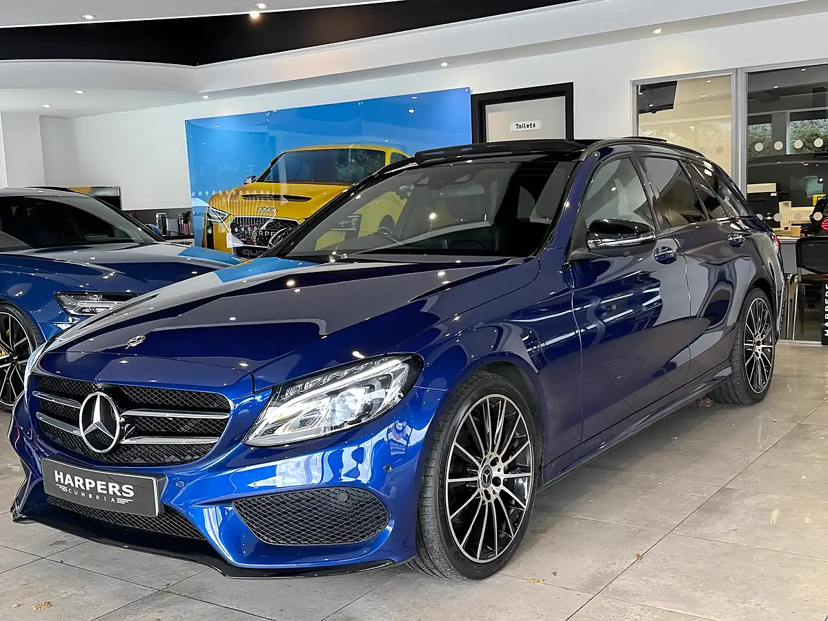 Used 2018 Mercedes-Benz C Class AMG Line (premium) Blue - Interior and Exterior details 3