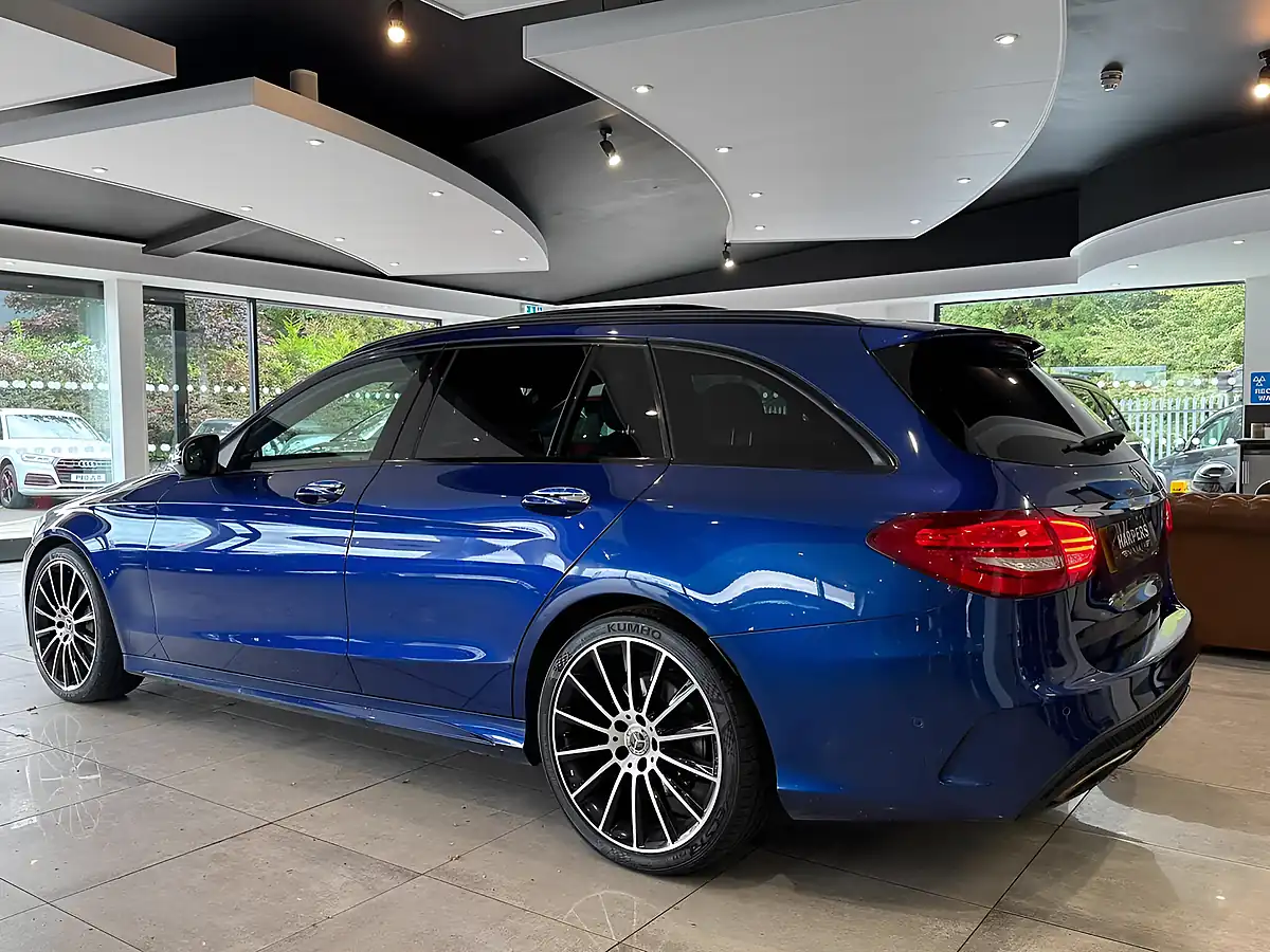 Used 2018 Mercedes-Benz C Class AMG Line (premium) Blue - Interior and Exterior details 4
