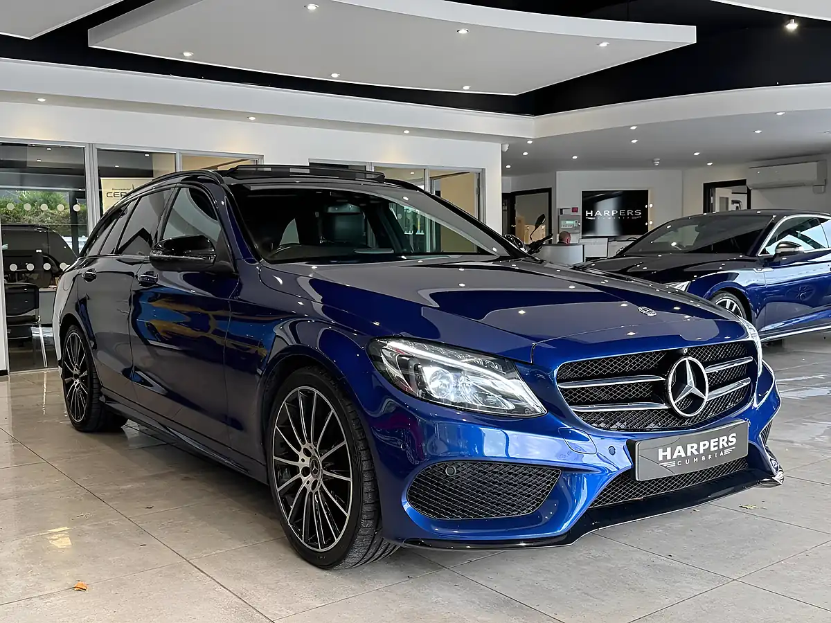 Used 2018 Mercedes-Benz C Class AMG Line (premium) Blue - Interior and Exterior details 5