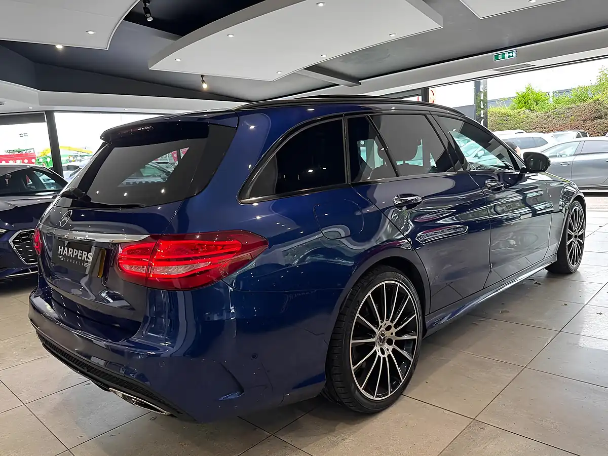 Used 2018 Mercedes-Benz C Class AMG Line (premium) Blue - Interior and Exterior details 7