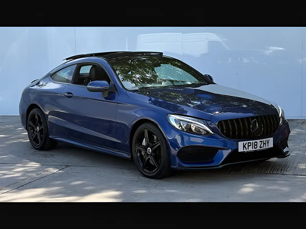 Used 2018 Mercedes-Benz C Class AMG Line Premium+ Cavansite Blue - Front View